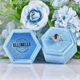 Ellibelle Jewellery Blue Sapphire & Diamond 18ct White Gold Cluster Ring