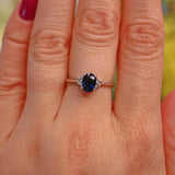 Ellibelle Jewellery Blue Sapphire & Diamond 18ct White Gold Ring
