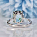 Ellibelle Jewellery Blue Topaz 18ct White Gold Solitaire Ring