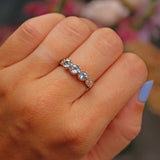 Ellibelle Jewellery Blue Topaz & Diamond 9ct White Gold Ring