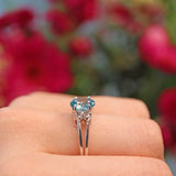 Ellibelle Jewellery Blue Zircon 9ct White Gold Ring