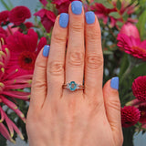 Ellibelle Jewellery Blue Zircon 9ct White Gold Ring