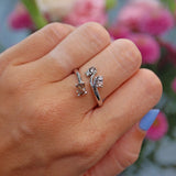 Ellibelle Jewellery Brown Champagne Diamond 9ct White Gold Ring