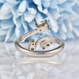 Ellibelle Jewellery Brown Champagne Diamond 9ct White Gold Ring