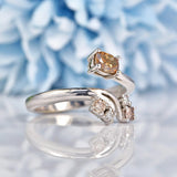Ellibelle Jewellery Brown Champagne Diamond 9ct White Gold Ring