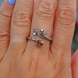 Ellibelle Jewellery Brown Champagne Diamond 9ct White Gold Ring