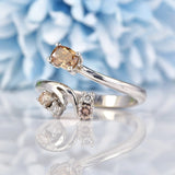 Ellibelle Jewellery Brown Champagne Diamond 9ct White Gold Ring