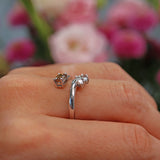 Ellibelle Jewellery Brown Champagne Diamond 9ct White Gold Ring