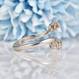 Ellibelle Jewellery Brown Champagne Diamond 9ct White Gold Ring