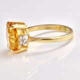 Ellibelle Jewellery Citrine & Diamond 9ct Gold Ring