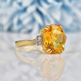 Ellibelle Jewellery Citrine & Diamond 9ct Gold Ring