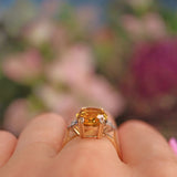 Ellibelle Jewellery Citrine & Diamond 9ct Gold Ring