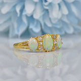 ANTIQUE EDWARDIAN OPAL & DIAMOND 18CT GOLD RING
