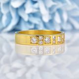Ellibelle Jewellery Diamond 18ct Gold Half Eternity Wedding Band Ring (0.62cts)
