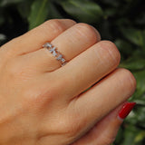 Ellibelle Jewellery Diamond 18ct White Gold Half Eternity Wedding Band Ring