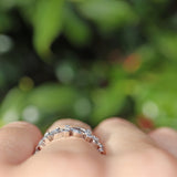 Ellibelle Jewellery Diamond 18ct White Gold Half Eternity Wedding Band Ring