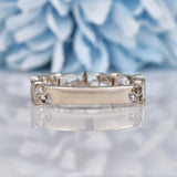 Ellibelle Jewellery Diamond 18ct White Gold Half Eternity Wedding Band Ring