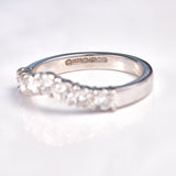 Ellibelle Jewellery Diamond 18ct White Gold Seven Stone Wishbone Wedding Band (0.70cts)