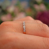 Ellibelle Jewellery Diamond 9ct Gold Stacking Band Half Eternity Ring