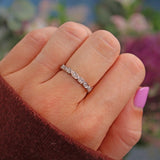 Ellibelle Jewellery Diamond 9ct Gold Stacking Band Half Eternity Ring
