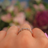 Ellibelle Jewellery Diamond 9ct Gold Stacking Band Half Eternity Ring