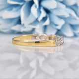 Ellibelle Jewellery Diamond 9ct Gold Stacking Band Half Eternity Ring