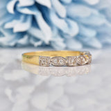 Ellibelle Jewellery Diamond 9ct Gold Stacking Band Half Eternity Ring