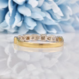 Ellibelle Jewellery Diamond 9ct Gold Stacking Band Half Eternity Ring