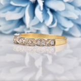Ellibelle Jewellery Diamond 9ct Gold Stacking Band Half Eternity Ring