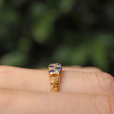 Ellibelle Jewellery Edwardian 1905 Sapphire & Diamond 18ct Gold Ring