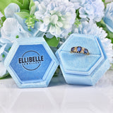 Ellibelle Jewellery Edwardian 1910 Sapphire & Diamond Half Hoop Ring