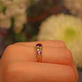 Ellibelle Jewellery EDWARDIAN AMETHYST & PERIDOT SUFFRAGETTE RING