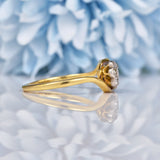 Ellibelle Jewellery Edwardian Diamond 18ct Gold Double Daisy Cluster Ring