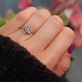 Ellibelle Jewellery Edwardian Diamond 18ct Gold & Platinum Three Stone Ring