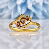 Ellibelle Jewellery Edwardian Diamond 18ct Gold & Platinum Three Stone Ring