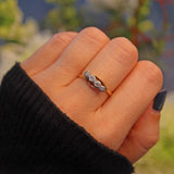 Ellibelle Jewellery EDWARDIAN DIAMOND FOUR STONE CROSSOVER RING