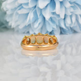 Ellibelle Jewellery EDWARDIAN OPAL 18CT GOLD FIVE-STONE RING