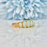 Ellibelle Jewellery EDWARDIAN OPAL 18CT GOLD FIVE-STONE RING