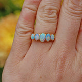 Ellibelle Jewellery EDWARDIAN OPAL 18CT GOLD FIVE-STONE RING
