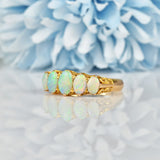 Ellibelle Jewellery EDWARDIAN OPAL 18CT GOLD FIVE-STONE RING