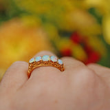 Ellibelle Jewellery EDWARDIAN OPAL 18CT GOLD FIVE-STONE RING