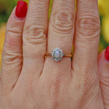 Ellibelle Jewellery EDWARDIAN OPAL & DIAMOND 18CT GOLD CLUSTER RING