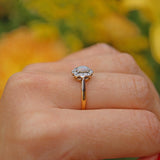 Ellibelle Jewellery EDWARDIAN OPAL & DIAMOND 18CT GOLD CLUSTER RING