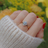 Ellibelle Jewellery EDWARDIAN OPAL & DIAMOND 18CT GOLD CLUSTER RING