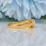 EDWARDIAN OPAL & DIAMOND 18CT GOLD FIVE STONE RING