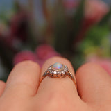 Ellibelle Jewellery Edwardian Opal & Diamond Gold Cluster Ring