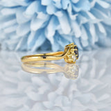 Ellibelle Jewellery Edwardian Sapphire & Diamond Crossover Trilogy Ring