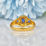 Ellibelle Jewellery EDWARDIAN SAPPHIRE & DIAMOND RING