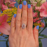 Ellibelle Jewellery Edwardian Style Ruby & Diamond White Gold Ring