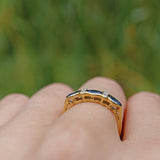 EDWARDIAN STYLE SAPPHIRE & DIAMOND 18CT GOLD RING